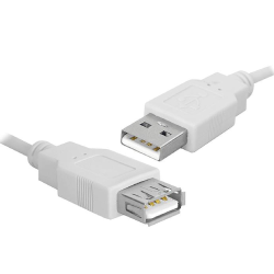 Przedłużacz USB-A 2.0 0,8m wtyk-gniazdo AM/AF