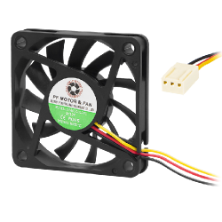Wentylator 12V 60x60x10 kulkowy 3 przewody