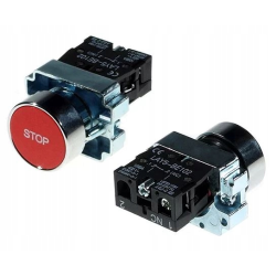 Przycisk sterowniczy N/C 10A czerwony STOP LAY5-BA4342