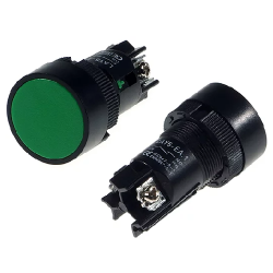 Przycisk sterowniczy N/O 10A zielony okrągły monostabilny LAY5-EA131