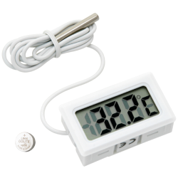 Termometr panelowy LCD z sondą -50 do 100C BIAŁY