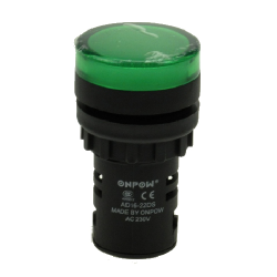 Kontrolka LED 230V zielona  AD16-22DS/G 22mm