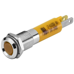 Kontrolka LED 24V żółta 8mm konektory