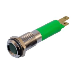 Kontrolka LED 24V zielona 8mm konektory