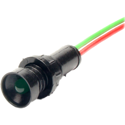 Kontrolka LED 230V zielona wklęsła