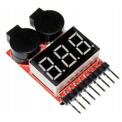 ARDUINO Tester pakietów Li-Ion Li-Po 1-8S buzzer