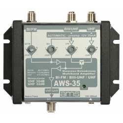 Wzmacniacz antenowy wewnętrzny z zasilaczem AWS-35