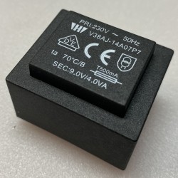 Transformator V38AJ-14A07P74VA 9V 444mA 4VA