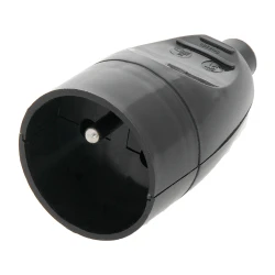 Gniazdo 230V 16A GN-171 z uziemieniem czarne