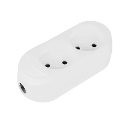Gniazdo 230V GN-260 2GN do przedłużaczy bez uziemienia