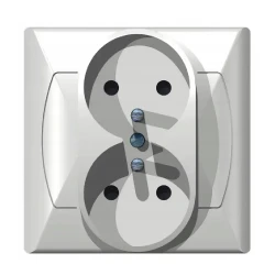 Gniazdo 230V P/T z uziemieniem białe GP-2AZ/00